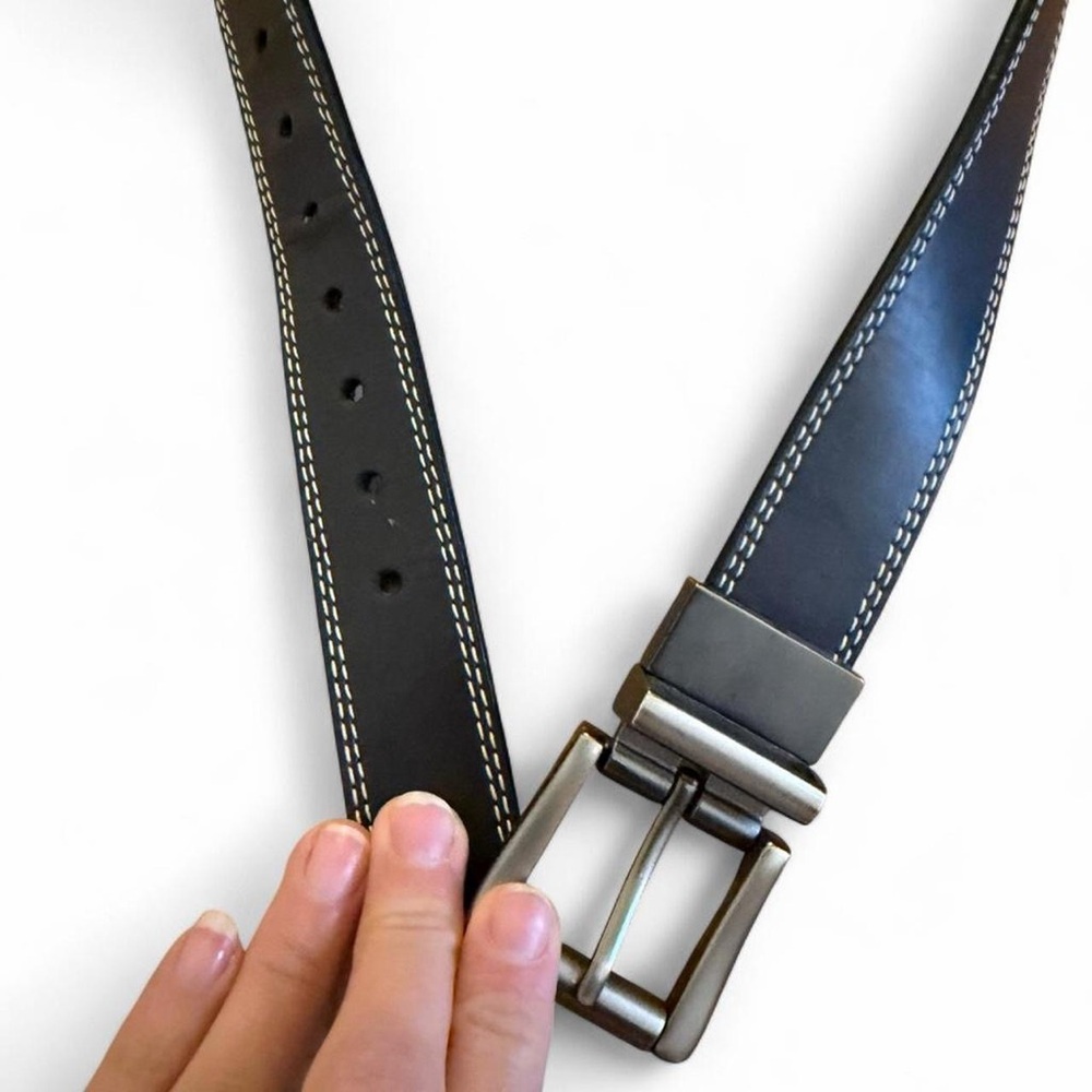 Men's Black Leather Belt